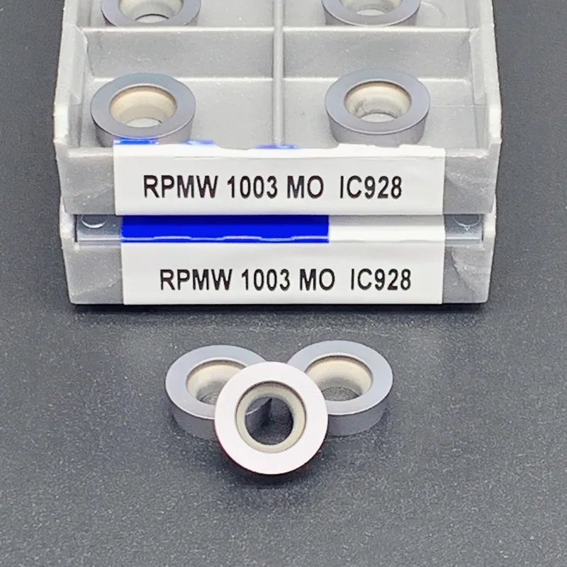 

RPMW1003MO IC928 вольфрамовые фрезы, лезвия, высокая производительность, ЧПУ, аксессуары для токарной обработки