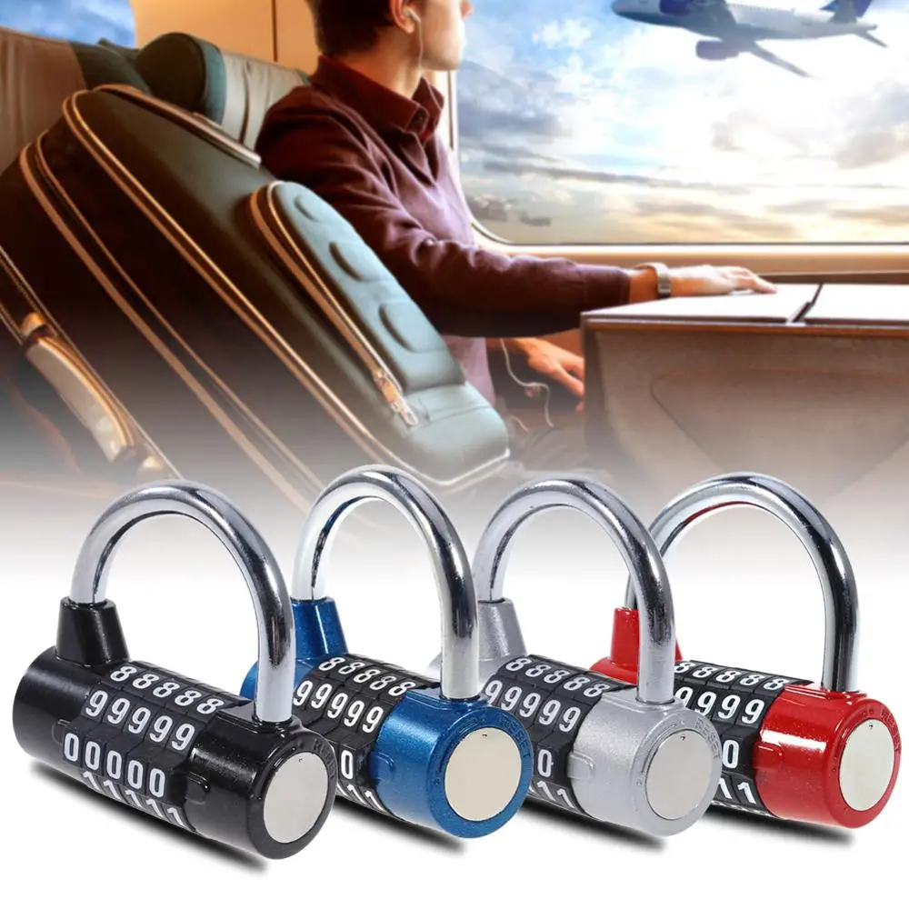 

Coded Lock 4/5 Digit Password Safety Lock Wide Shackle Combination Padlock Combination Travel Security Safely Code Lock New