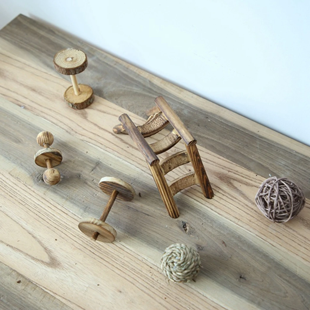 Деревянные подвесные игрушки для домашних животных хомяк мышь птичий мост