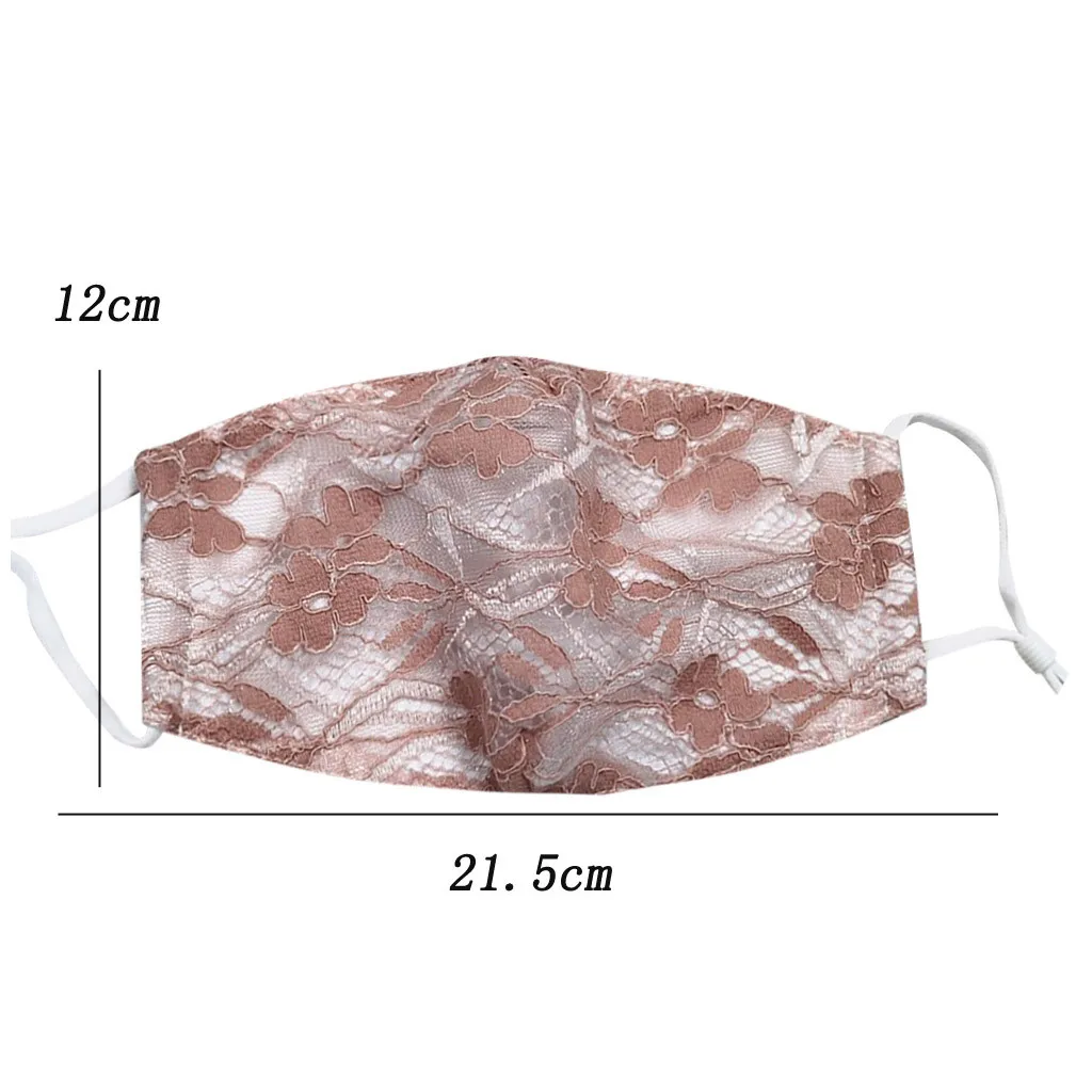 

Lace Floral Print Masks Sun Protection Lace Riding Mouth Masks Hanging Ears Face Mask Women Retro Face Mouth Covers mondkapjes