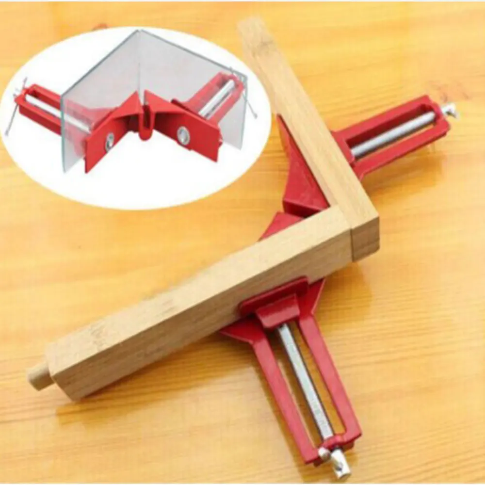 

4pcs 90 degree Angle clamp carpenter picture frame glass fish tank fixed clamp aluminum alloy tool clamp