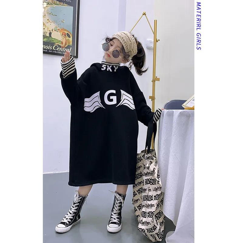 Вельветовый свитер для девочек Новинка 2019 г. зимнее детское свободное