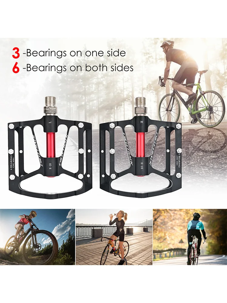 

1Pair Bike Pedal Cycling Mountain Bicycle Ultralight Alloy Pedals MTB Road Bike Cycling Anti-slip Bearing Bicycle Accessories