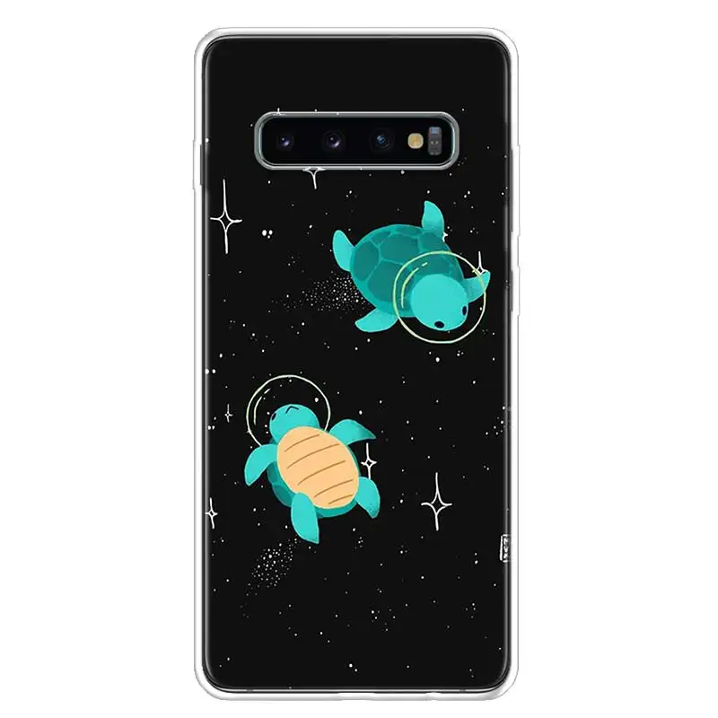 Cartoon Sea Turtle Tortoise For Samsung Galaxy A51 A50 A71 A70 Phone Case A40 A41 A30 A31 A20E A21S A10 A11 A01 5G A6 A8 + A7 A9 images - 2