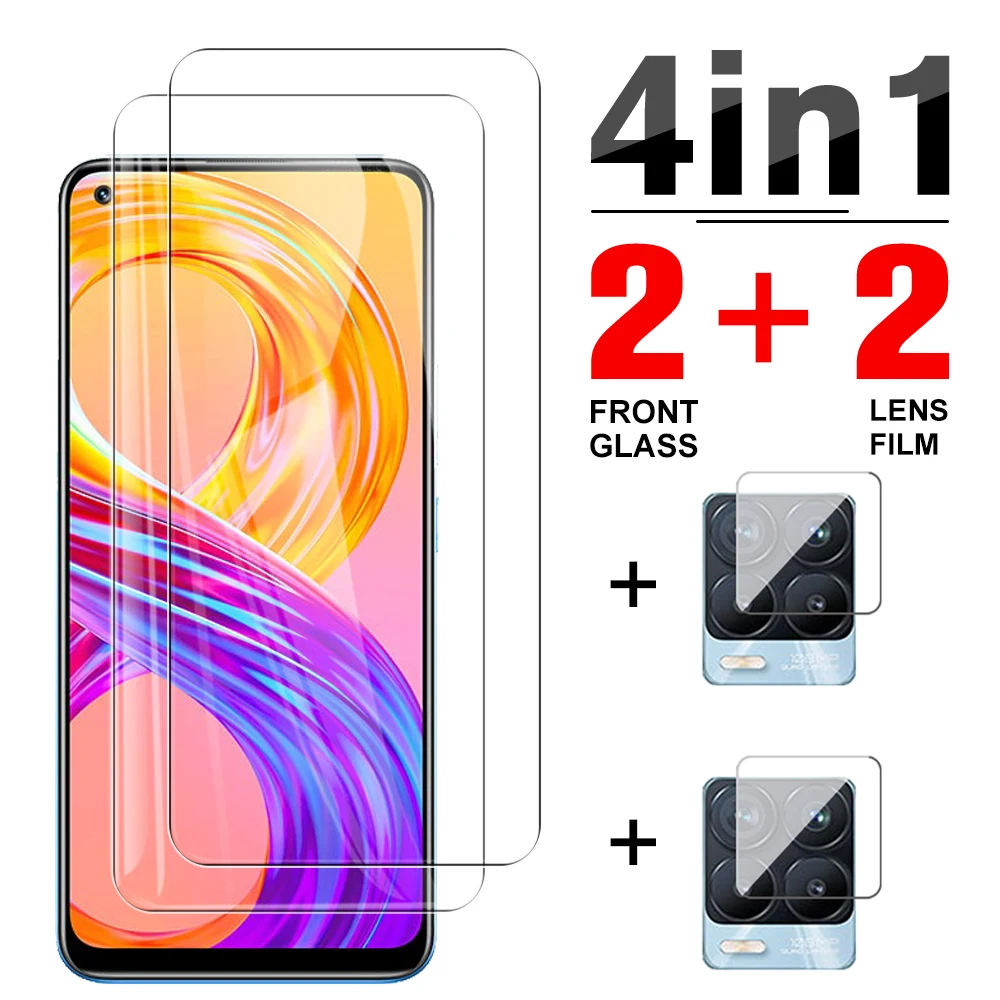 

Закаленное стекло 4 в 1 для realme 8 7 6 pro, защитная пленка для экрана oppo realme 8, 7, 55, pro 7, pro 6, pro, защитная пленка для камеры