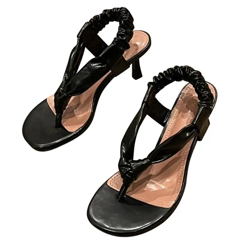 

Сандалии женские на высоком квадратном каблуке, босоножки с перекрестными ремешками, дизайнерская Винтажная обувь с узкими ремешками, лето