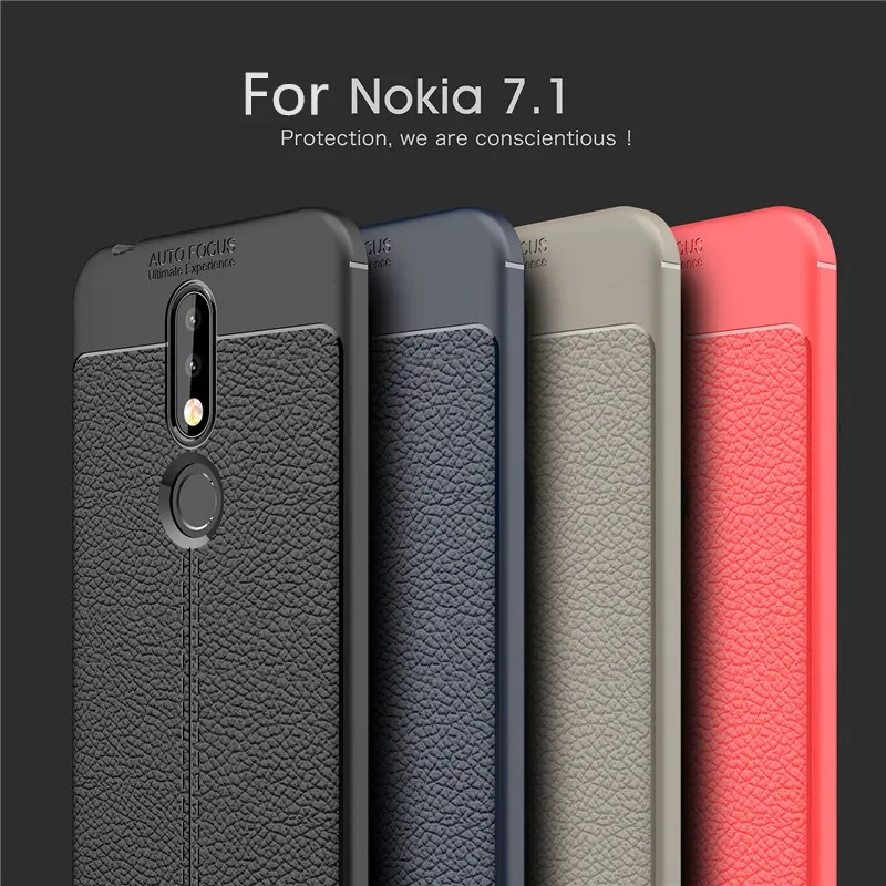 For Nokia 7.1 Case Silicone Shockproof Phone Cover Back Funda Capa Shell | Мобильные телефоны и аксессуары