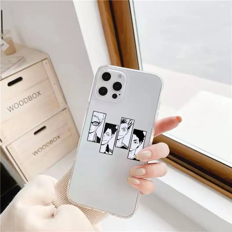 

Haikyuu volleyball boy Hinata attacks Phone Case For iphone 12 11 8 7 6s 6 5 5s 5c se plus mini x xs xr pro max Transparent