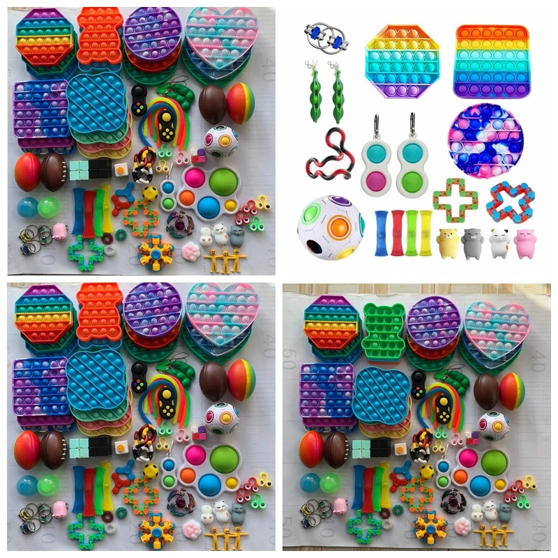 

Антистрессовые игрушки 21/23 шт., набор игрушек для снятия стресса, подарок, аутизм, тревожность, антистрессовые пузырьки для детей и взрослых