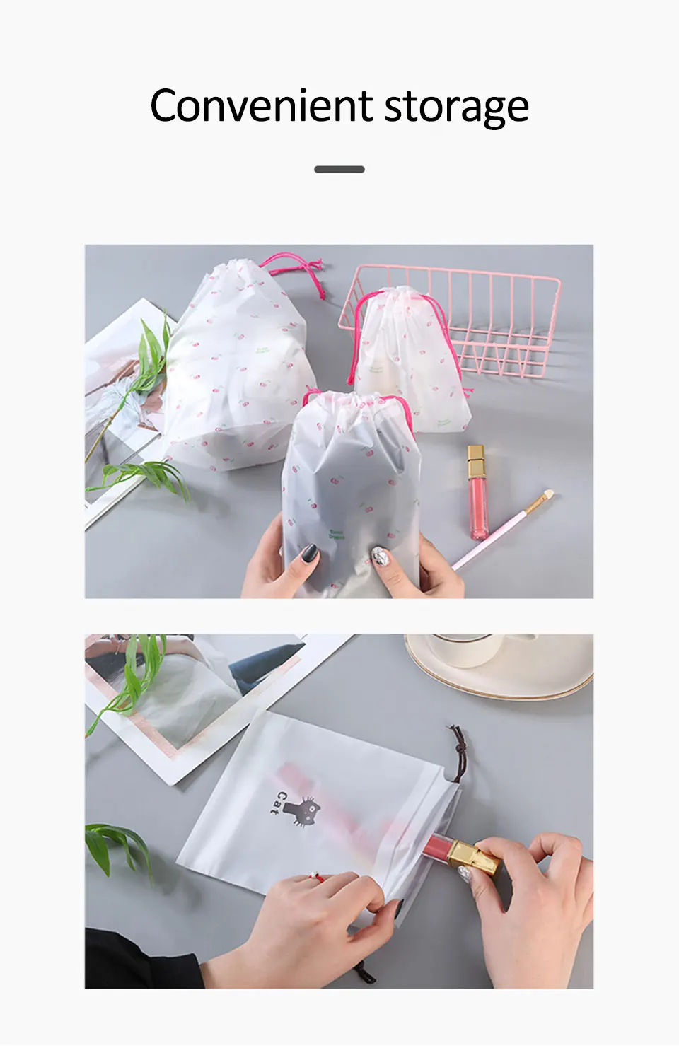 Прозрачная дорожная сумка для хранения косметики водонепроницаемый органайзер