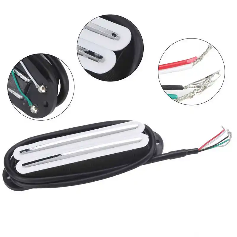 Хамбакер Для электрогитары 11K с двойной направляющей магнитный катушкой 4 цвета -