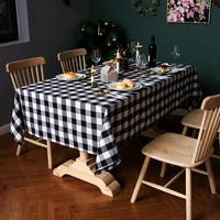 evich plaid decorative linen tablecloth waterproof oilproof thick rectangular wedding dining table cover tea table cloth
