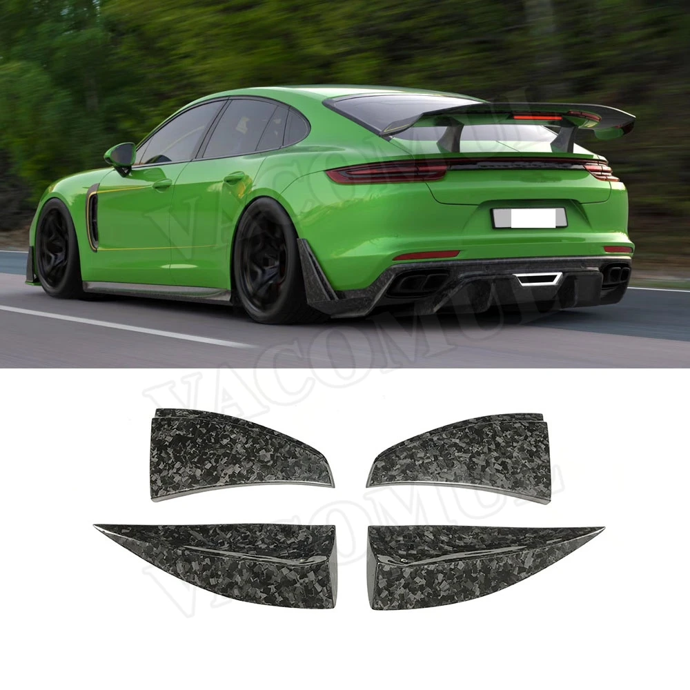 Сухой спойлер для задних губ из углеродного волокна Porsche Panamera 971 2017 2019 кованый