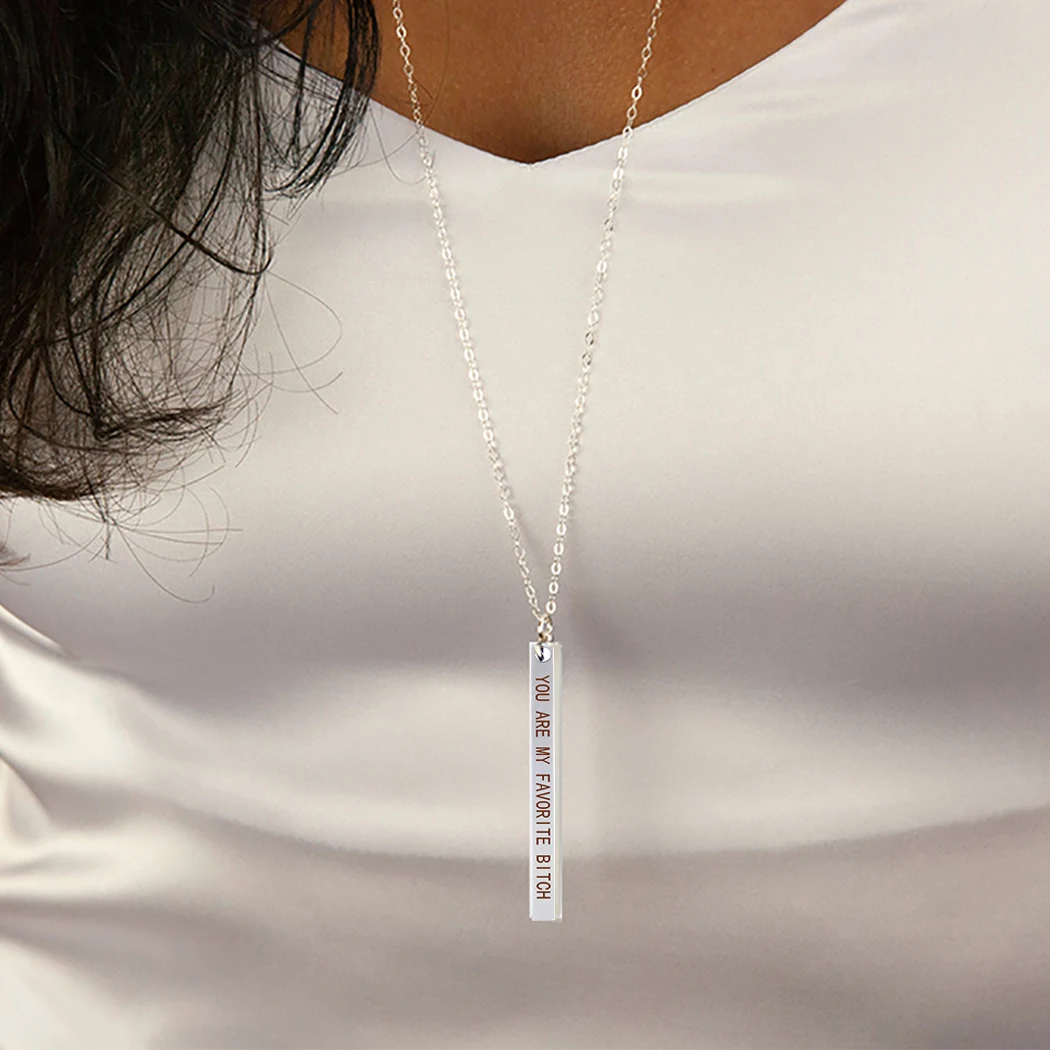 Ты моя любимая сука романтическое ожерелье с гравировкой букв любви на цепочке