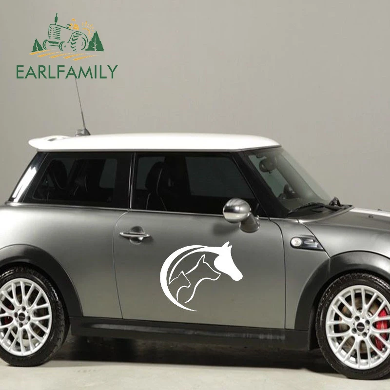 EARLFAMILY 2 абстрактных животных влюбленных любовь сердце лошадь Кот стикер на