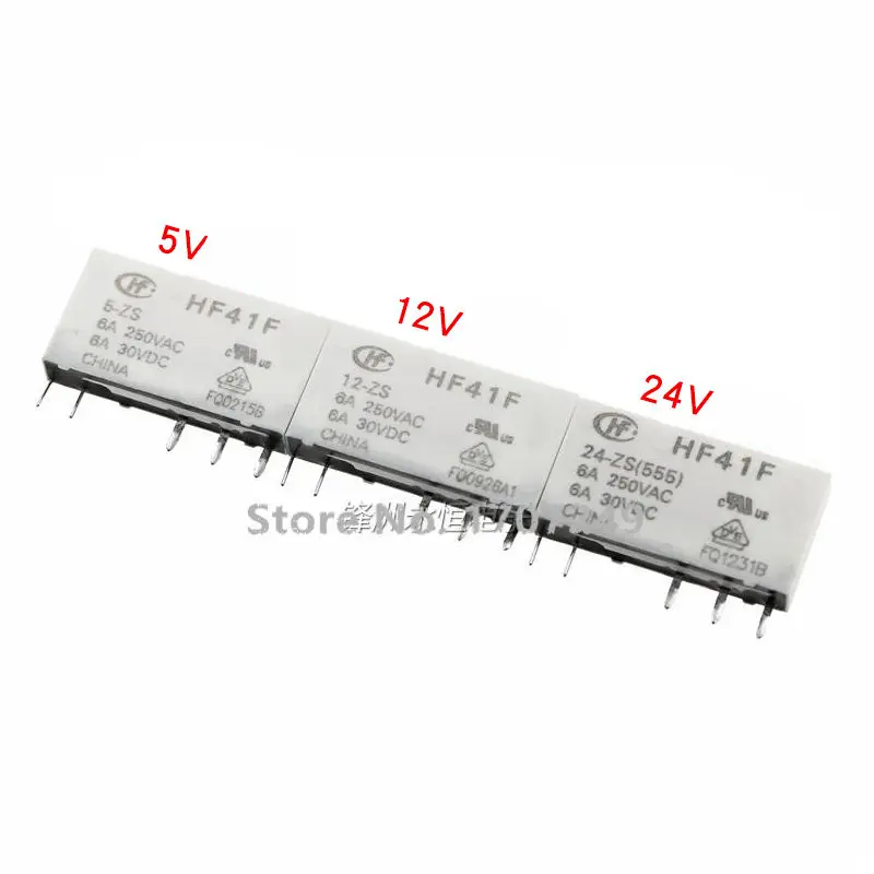 Peças-módulo de Relé Digital hf de 5v 12v 24v Pés 6a Base de Relé Embutida 10