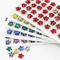 new arrival high quality k9 glass crystal five pointed star shape sew on rhinestones with claw for clothingcrafts