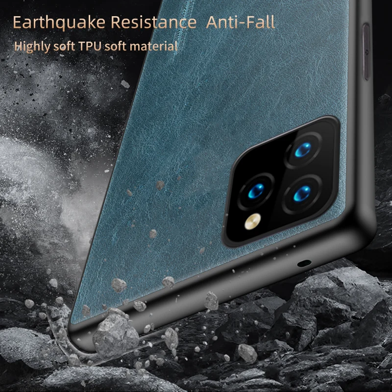 LANGSIDI чехол для телефона из натуральной кожи iphone 11 pro max 12PRO SE 2020 7plus 8 xs xr защитный