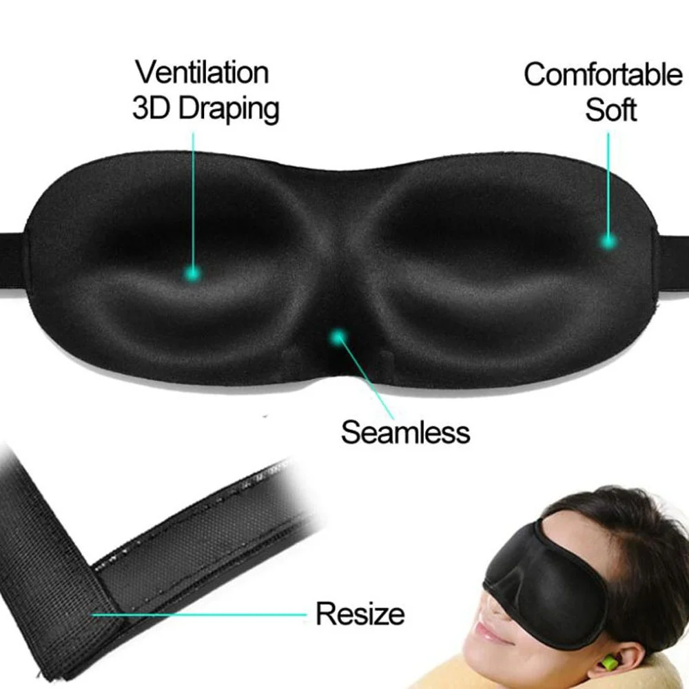 3D маска для сна крышка повязка на глаза Защитная Путешествия Отдых