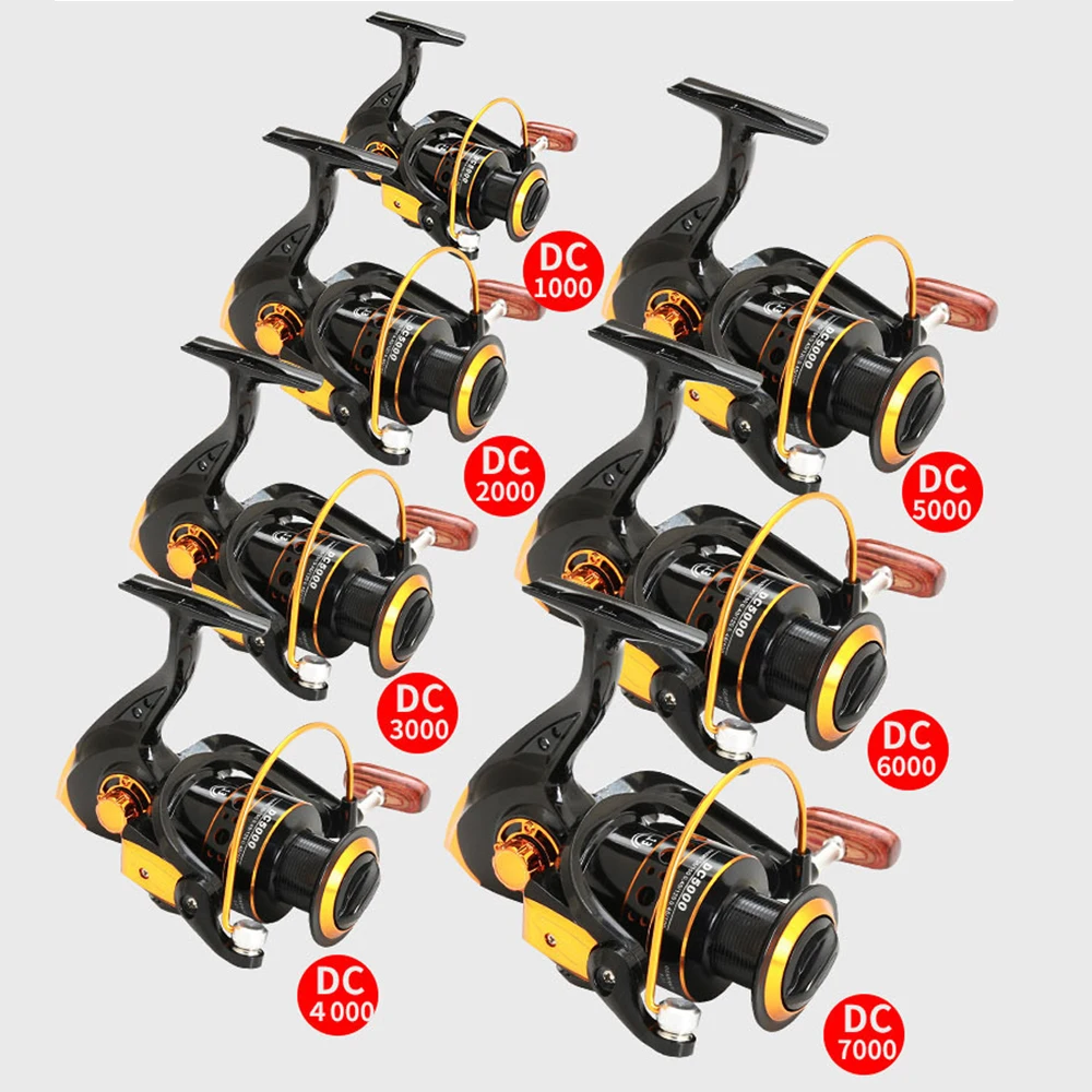 

SIECHI All Metal Fishing Reel DC 1000-7000 Max Drag 10kg 5.2:1 High Speed Metal Spool Spinning Reel Saltwater Carp Reel Fishing