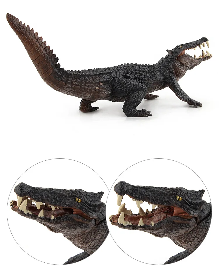 Фигурки крокодила большой размер 25 см модель имитация коллекция животных из ПВХ
