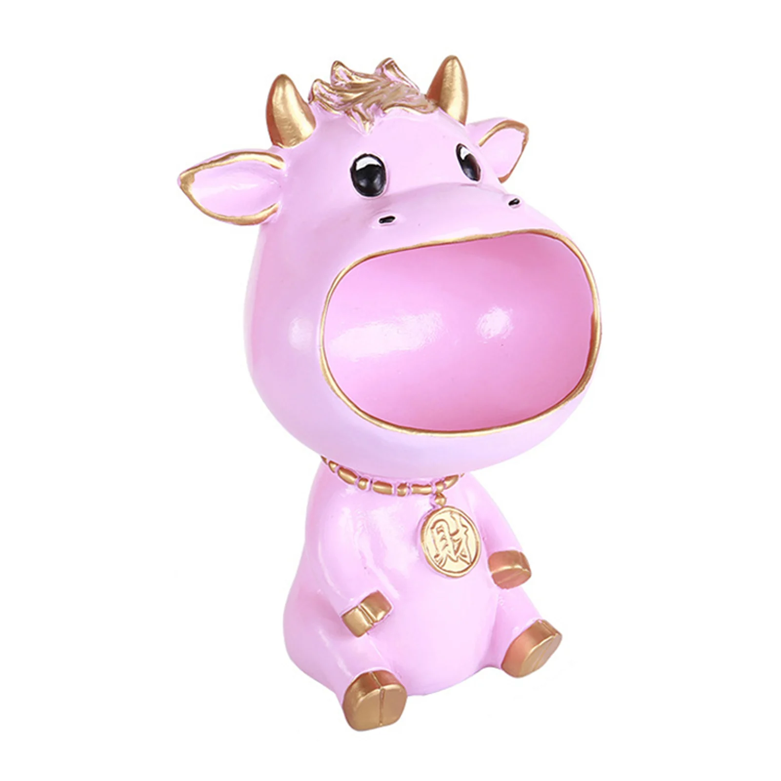 

2021 Nordic Lucky Cow Multifunctional Candy Storage Box Entrance Key Candy Tray Living Room Ornaments Wedding Gift FEA88