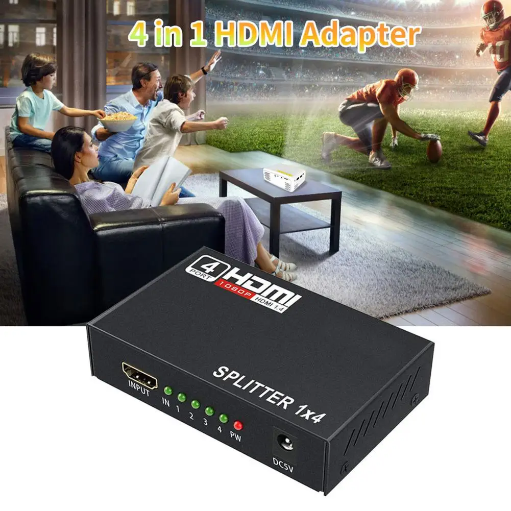 4K HDMI-совместимый сплиттер HD 1080P видео переключатель 1 в 4 выход усилитель двойной