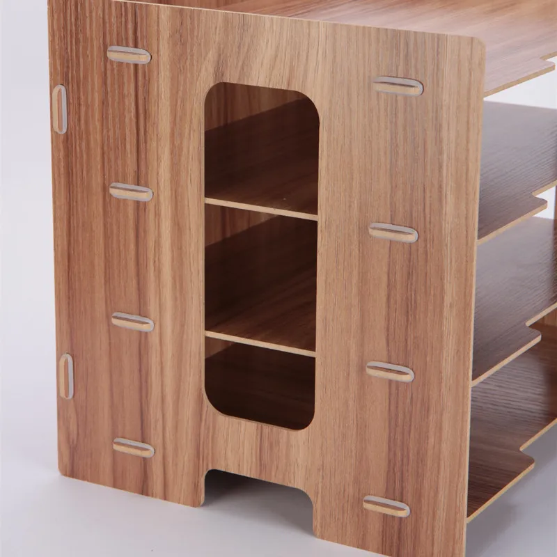 Деревянный Цветной офисный органайзер DIY шкаф для документов