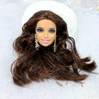 Голова медсестры Asia Face кукла леди с черными волосами Хороший макияж Кукольная