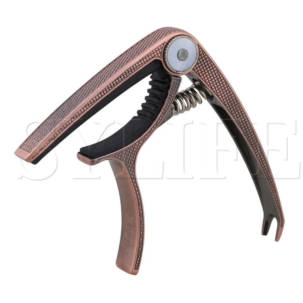 

Bronze Quick Change Trigger Key Capo Clamp For Folk Acoustic Guitar 93MM