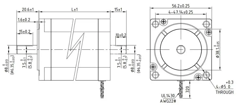 Nema 23 57BYG гибридный шаговый двигатель 0,9 градусов 4 свинца 2 фазы 76 мм 1.6N.m 4.0A для ЧПУ 3d принтер фрезерный станок