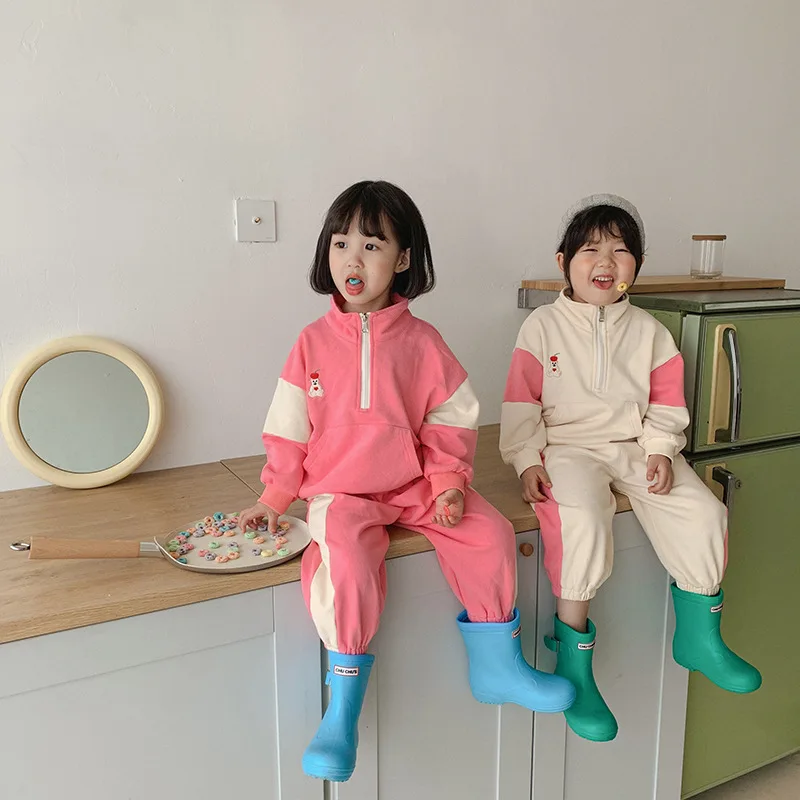 

Girls Suits Sweatshirts +Pants 2Pcs/Sets 2021 Pullover Thicken Winter Autumn Warm Kids Toddler Kids Cotton Sport Sets Formal Chi