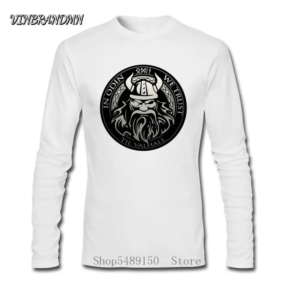 2020 фитнес повседневные крутые мужские футболки с длинным рукавом Vikings Valhalla Son Of Odin