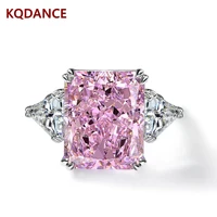 100 925 sterling silver 1316mm big pink stone simulated moissanite diamond gemstones ring woman fine jewelry 2021 trend