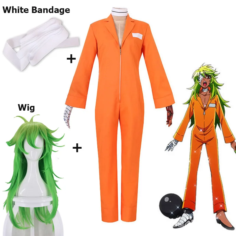 2019 аниме нанбака № 25 Нико рок тюрьма униформа косплей оранжевый боди + перчатки