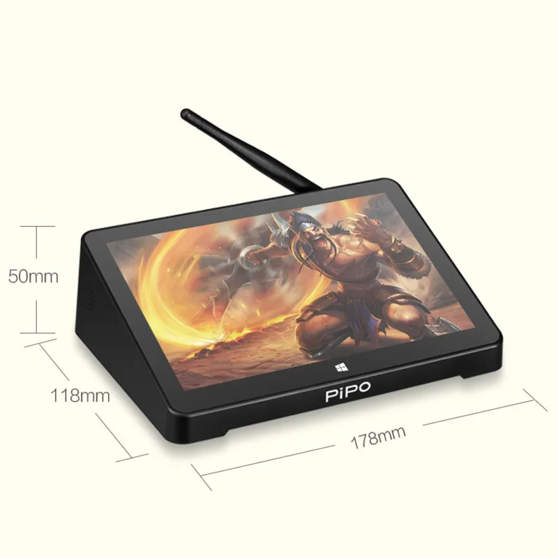PiPo X8 Pro Win10 мини-приставка для телевизора коробка Z8350 4 ядра 1280x800 2 Гб оперативной памяти, 32 Гб встроенной памяти, Bluetooth 4,0 HD медиаплеер 7 дюймов ips Экран видео р