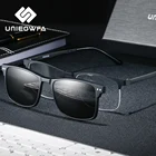 Мужские поляризационные солнцезащитные очки без оправы, поляризационные солнцезащитные очки с магнитной застежкой UV400, оптические очки для близорукости по рецепту