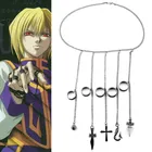 Кольцо для косплея из мультфильма Hunter x, пятипальцевые кольца Kurapika, металлическая подвеска, цепочка, аксессуар для костюма, подарки
