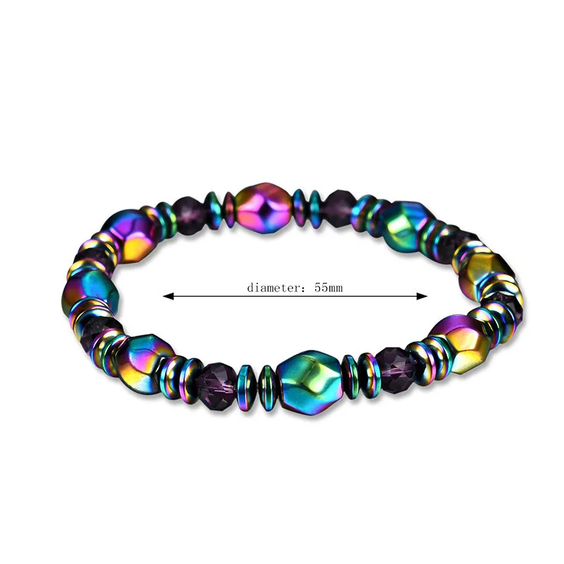 Цветной браслет гематит магнитный для похудения браслеты Черный желчный камень