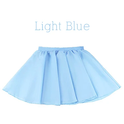 Light Blue 12 pieces Летний Детский Эластичный шифоновый пояс, юбка, балетный тюль для девочек, юбка со скидкой - Цвет: Light Blue 12 pieces