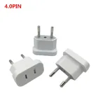 Переходник с американской на европейскую вилку, 2 круглых переменного тока, дорожный адаптер, американская и Европейская розетки