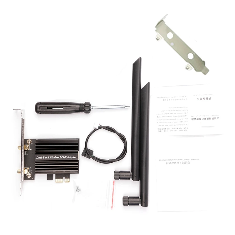 

2400Mbps Wireless Ax3000ngw Ngff Network Wifi Card For 2.4G/5Ghz 802.11Ac Bluetooth 5.0 Without Extension Antenna