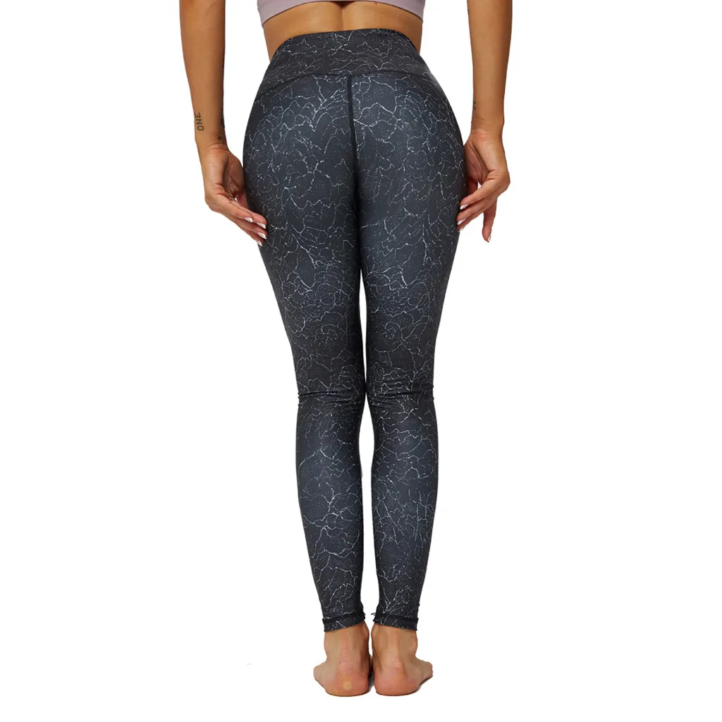 Супер эластичные колготки для спортзала штаны йоги с регулируемым животиком со