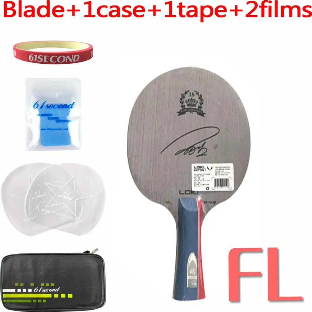 FL with F 1 case Wang Hao LOKI RXTON 1 лезвие из чистого дерева для настольного тенниса/лезвие для пинг-понга/бита для настольного тенниса - Цвет: FL with F 1 case