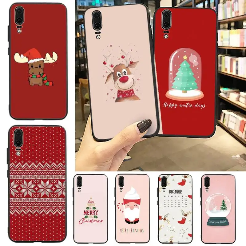 

New Year Gifts Christmas Deer Phone Case For Huawei P20 P30 P40 lite Pro P Smart 2019 Mate 10 20 Lite Pro Nova 5t