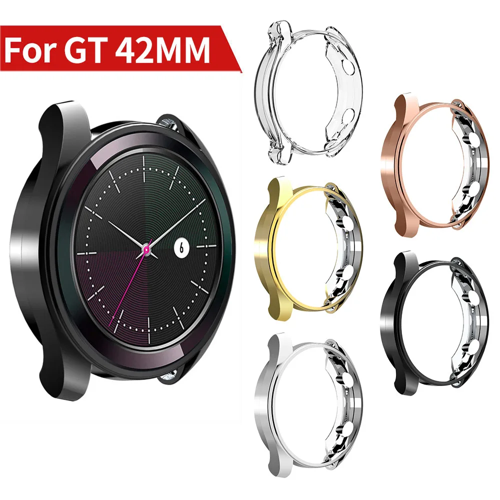 2 шт. чехол для часов huawei Watch GT 2 46 мм Чехол Мягкий Силиконовый ТПУ защитный чехол для часов защитная рамка для huawei GT2 42 мм