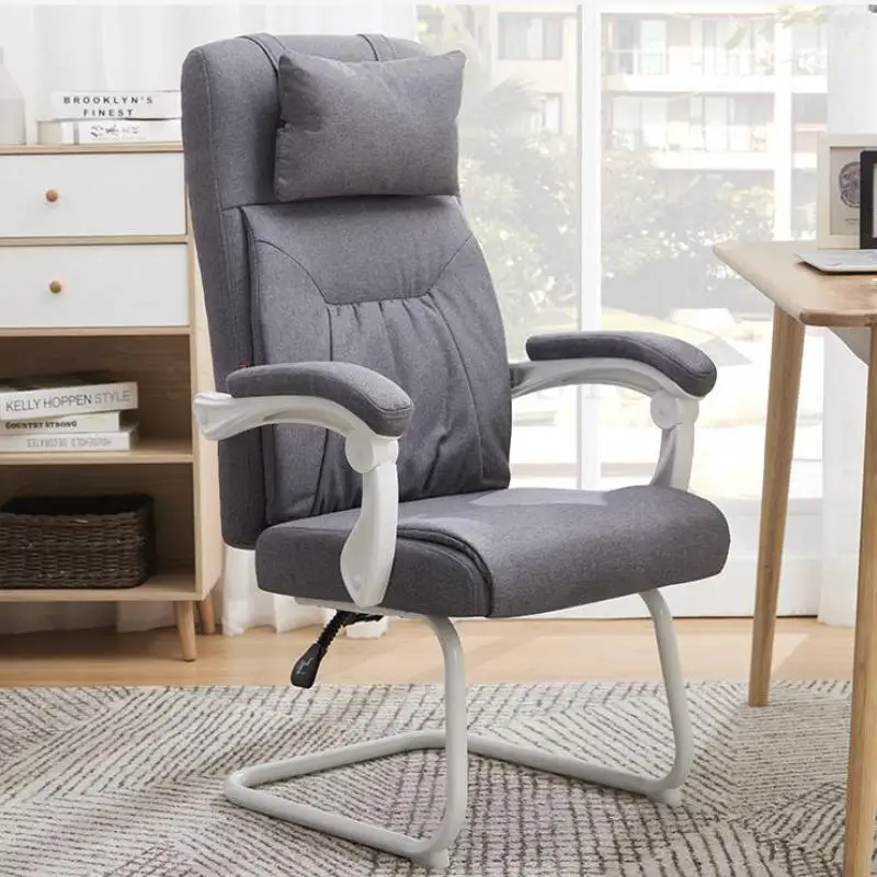 Бантик компьютерный стул Наклонный офисный для босса ткань Эргономичная спинка