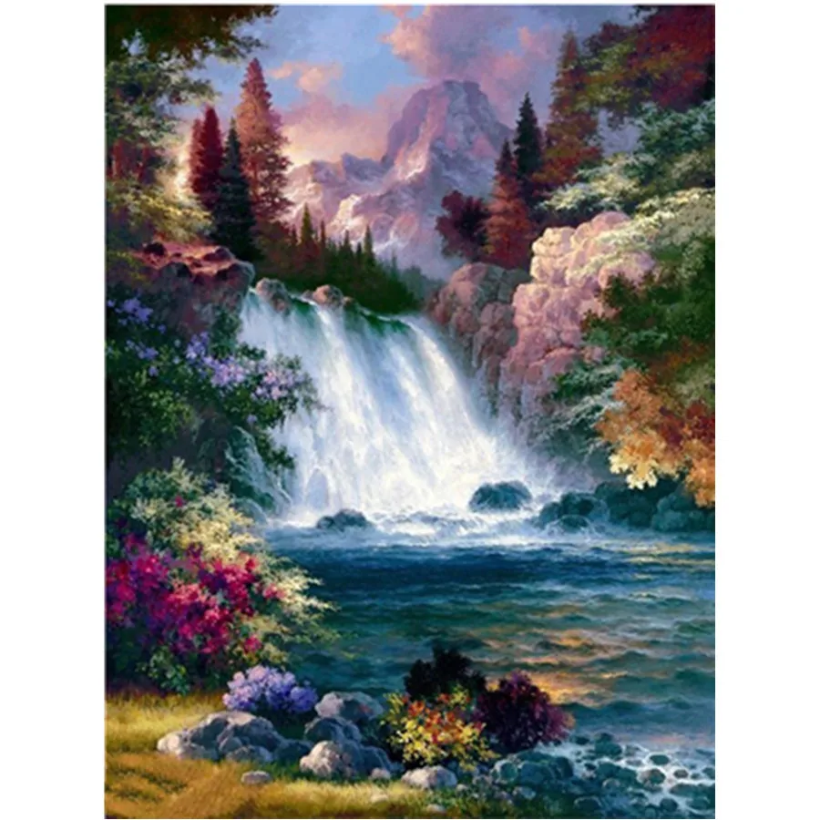 

5D алмазная живопись «сделай сам», пейзаж, полноразмерная/круглая Алмазная вышивка, мозаика, дом, весенние украшения для дома