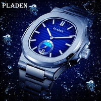 pladen luxury men watches top brand fashion business stainless steel quartz watch luminous male dive wristwatch dropshipping