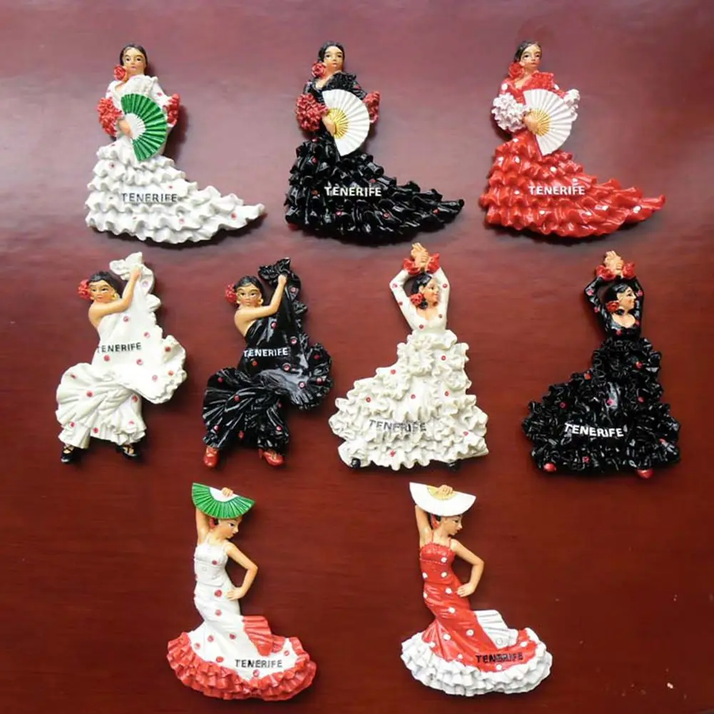 

Spanish national quintessence flamenco dance travel commemorative refrigerator magnet high-end collection set travel gift